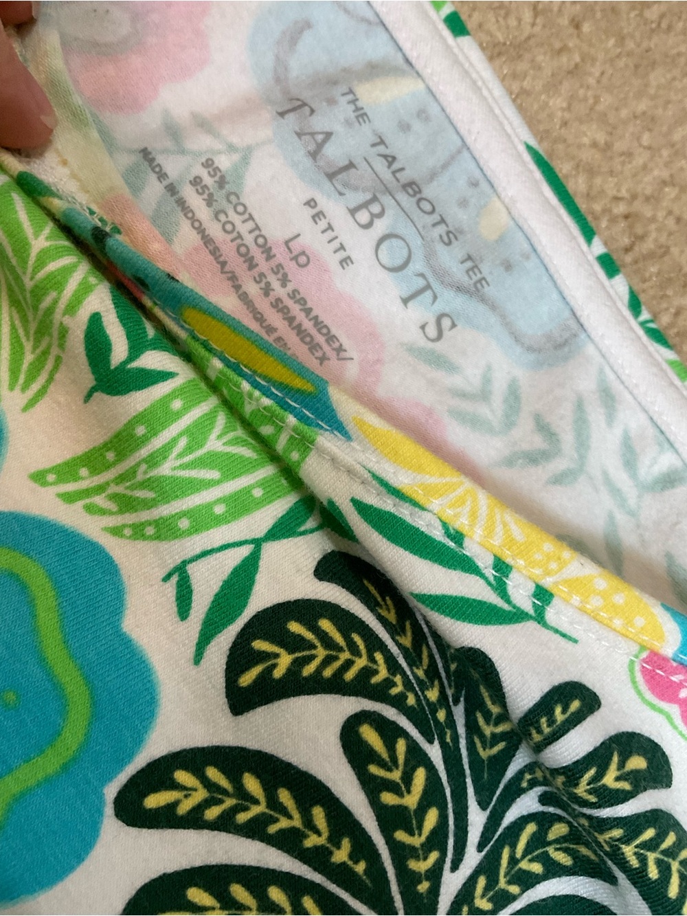 Talbots bundle pineapple floral Bright Floral Paisley Tops Set 20”by 22” cotton - Picture 5 of 8